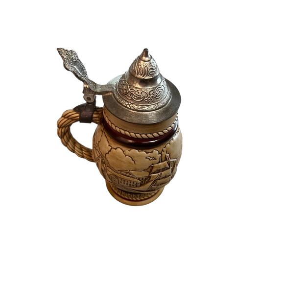 Avon Beer Stein 1977 Brazilian Handmade Mug For Nautical Theme Sailing Ships - Picture 2 of 6
